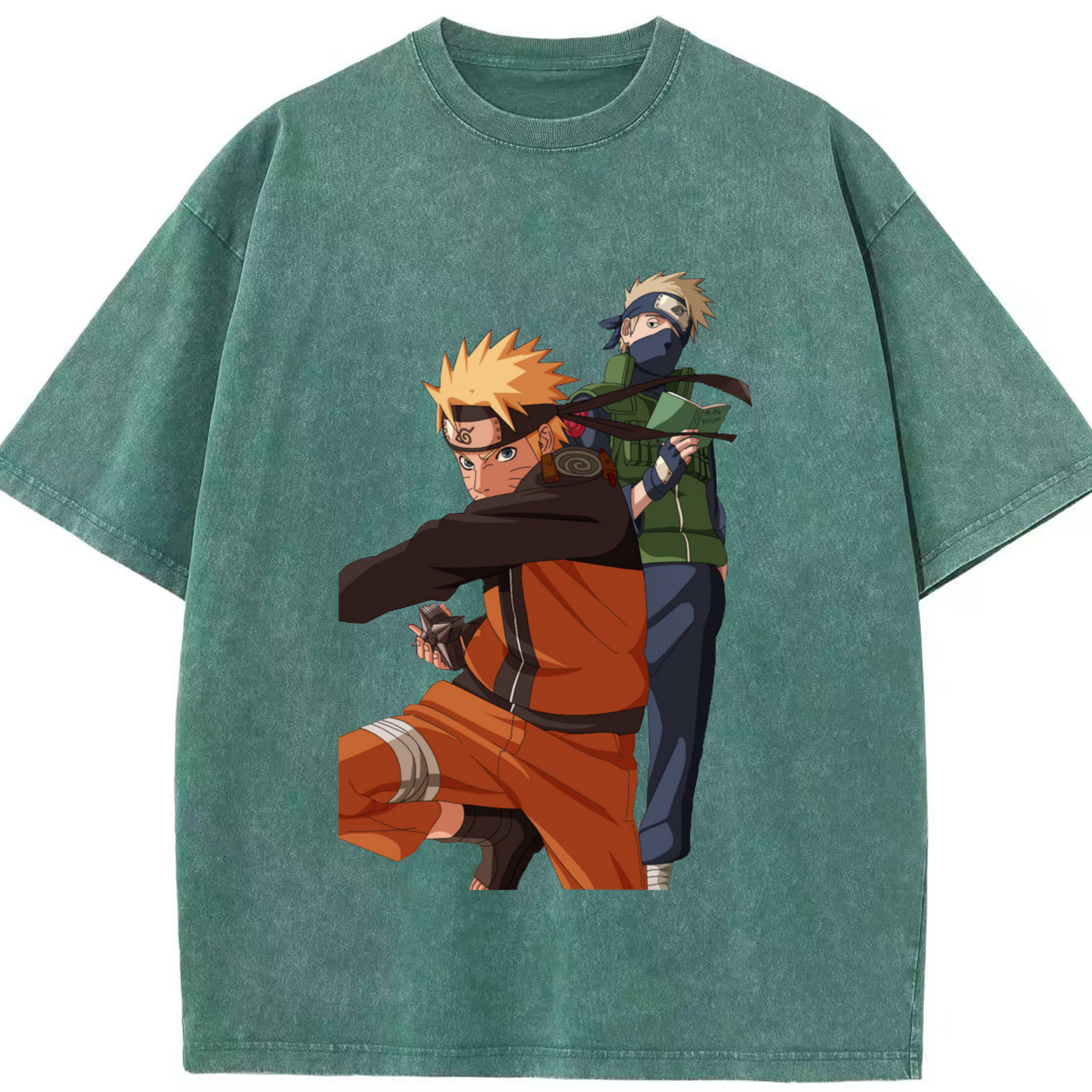 （画像用） NARUTO -ナルト- うずまき ナルト Uzumaki Naruto 綿100% ヴィンテージ風 半袖Tシャツ（フロントプリント）